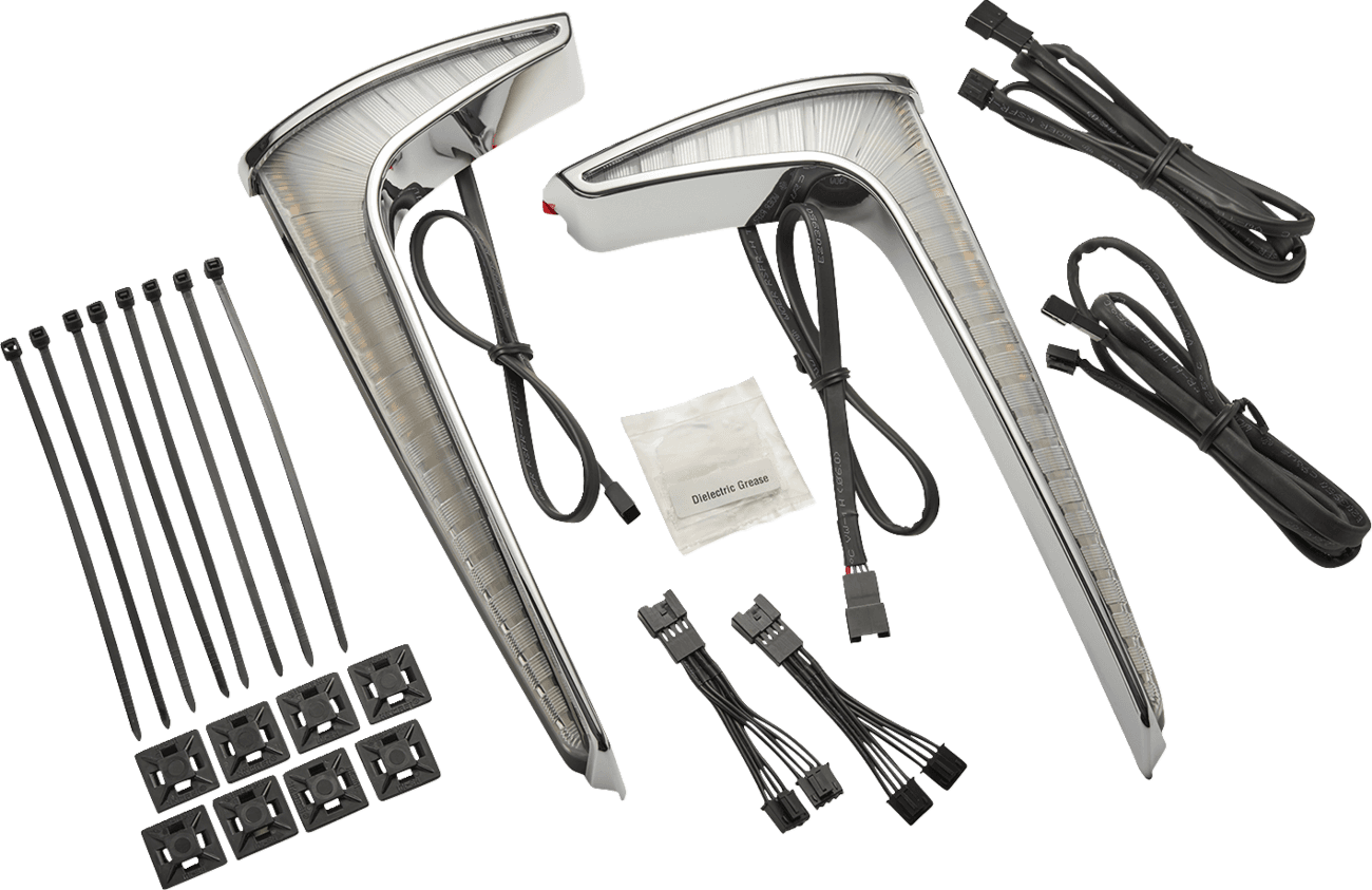 CIRO 2040-3227 Lights - Lower Fairing - Chrome - Indian