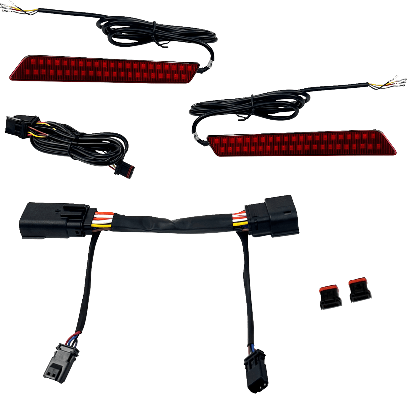 CUSTOM DYNAMICS 2040-3232 LED Latch Lights - Saddlebag - Red Lens