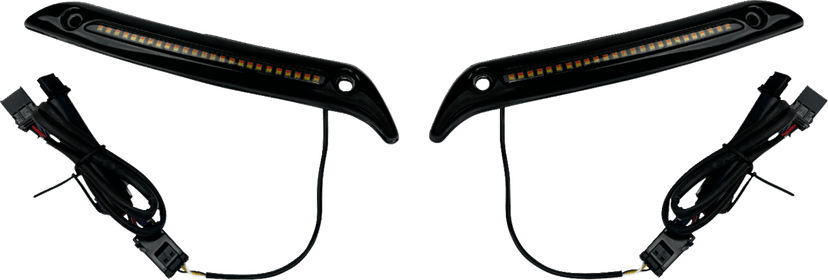 CUSTOM DYNAMICS 2040-3249 LED Windshield Trim - Gloss Black