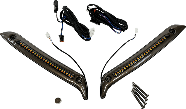 CUSTOM DYNAMICS 2040-3250 LED Windshield Trim - Dark Bronze