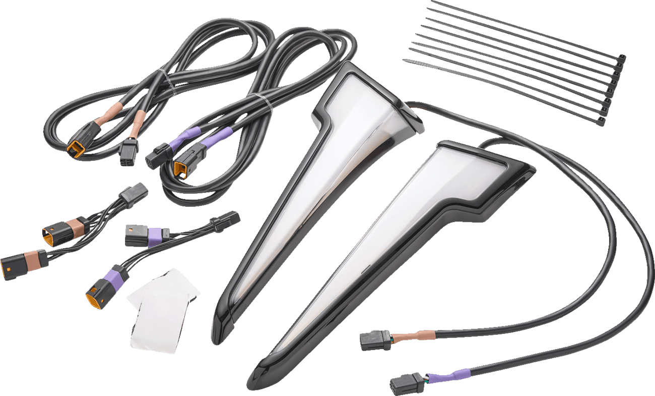CIRO 2040-3432 Quill™ Fairing Light - w/Turn Signal - Black - FLHX