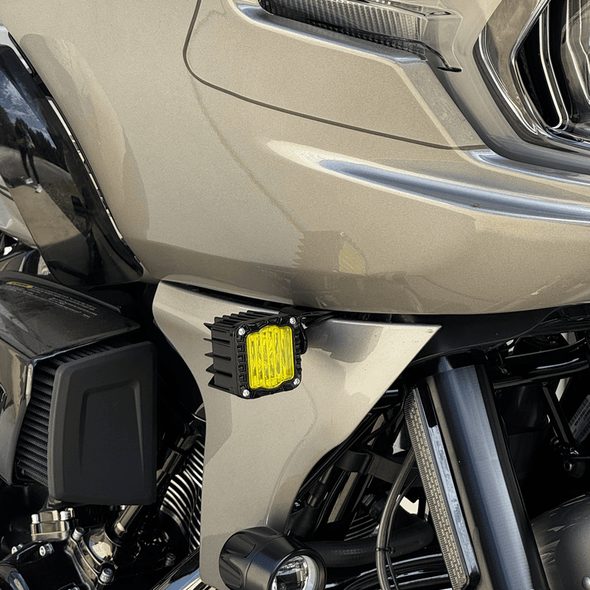 CUSTOM DYNAMICS 2040-3442 Front Turn Signals - Shark Demo® - LED - Yellow — image 2 of 3