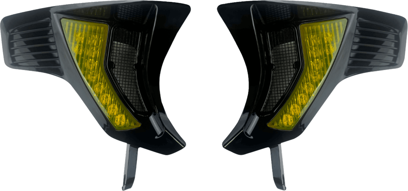 CUSTOM DYNAMICS 2040-3444 Shark Demon® Turn Signal Vents - Yellow Lens