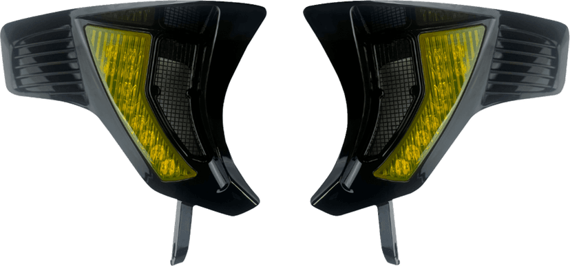 CUSTOM DYNAMICS 2040-3444 Shark Demon® Turn Signal Vents - Yellow Lens — image 1 of 3