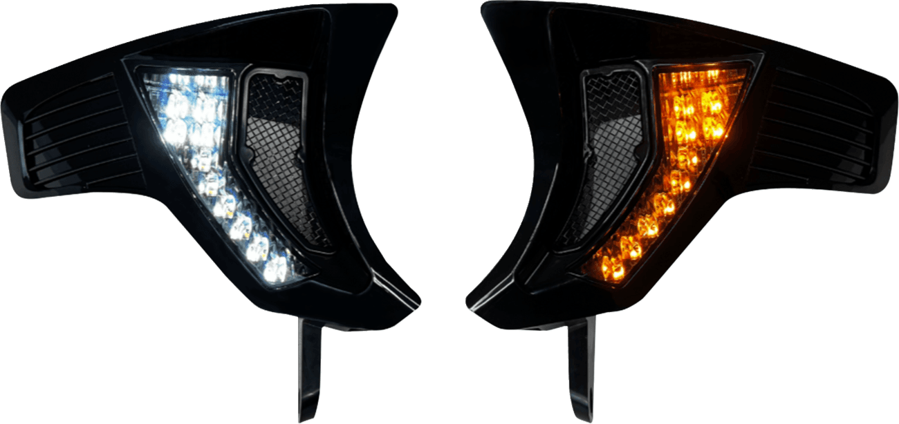 CUSTOM DYNAMICS 2040-3445 Shark Demon® Turn Signal Vents - Smoke Lens