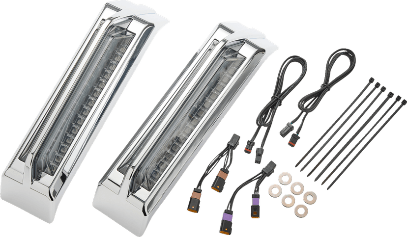 CIRO 2040-3481 Filler Panel Tail Lights - Smoke Lens - Chrome — image 1 of 4