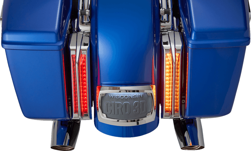 CIRO 2040-3483 Filler Panel Tail Lights - Red Lens - Chrome — image 3 of 5