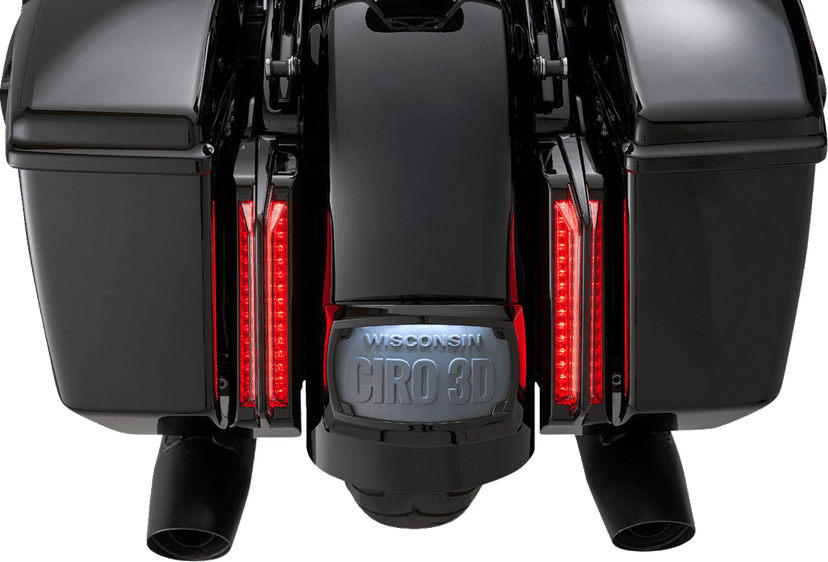 CIRO 2040-3484 Filler Panel Tail Lights - Red Lens - Black — image 2 of 2