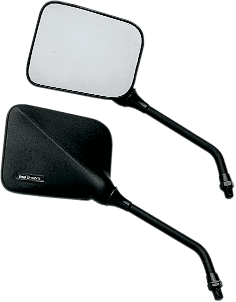 EMGO 2046220 Mirror - GP Sport - Side View - Short - Rectangle - Black