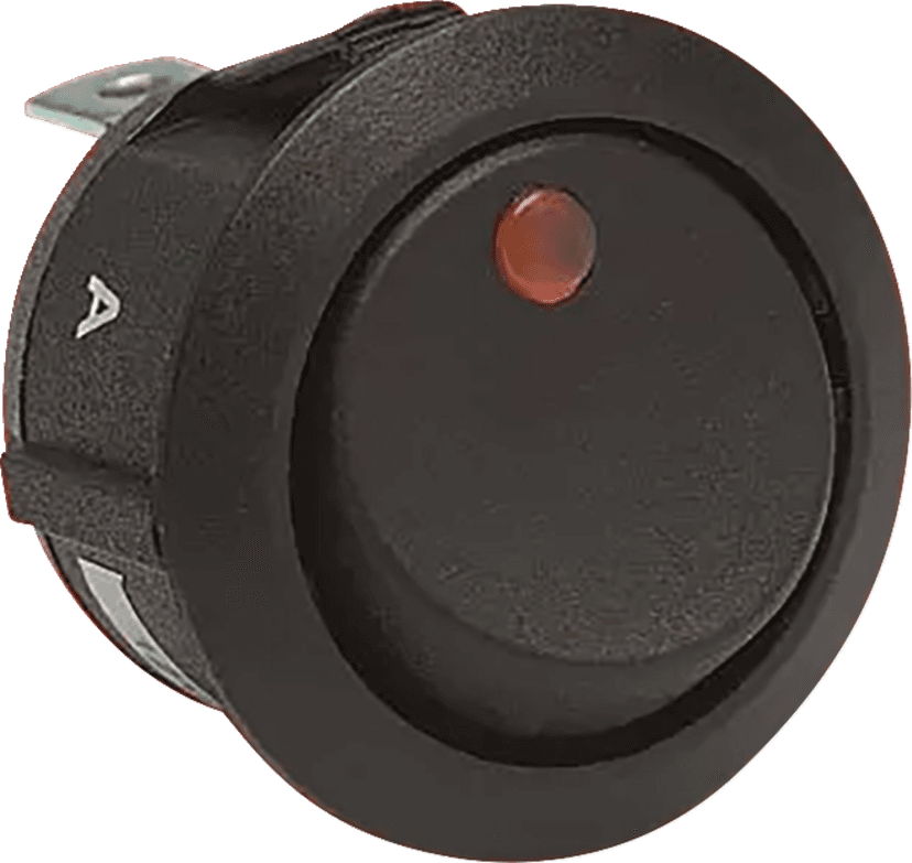 SHOW CHROME 2050-0511 Illuminated Switch - Amber - Round