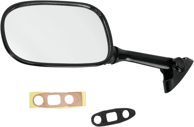 EMGO 20-69722 Mirror - Side View - Oval - Black - Left — image 1 of 2