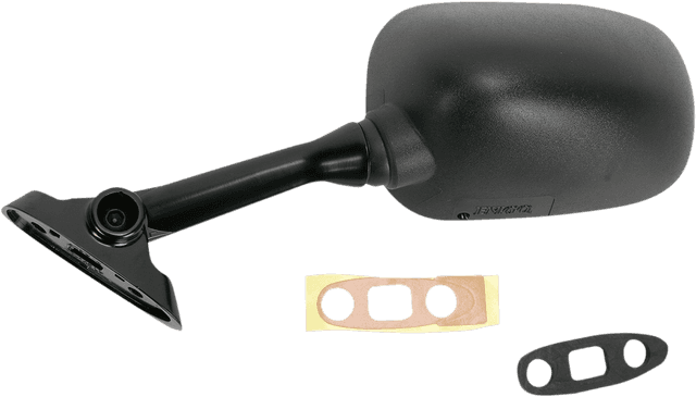 EMGO 20-69722 Mirror - Side View - Oval - Black - Left — image 2 of 2