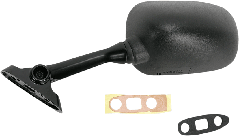 EMGO 20-69722 Mirror - Side View - Oval - Black - Left — image 2 of 2