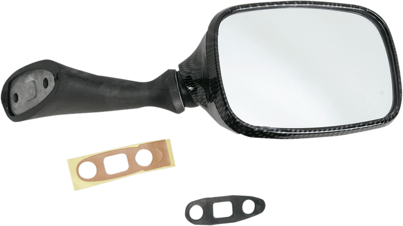 EMGO 20-78221 Mirror - Side View - Carbon Fiber - Rectangle - Right - Suzuki — image 1 of 3