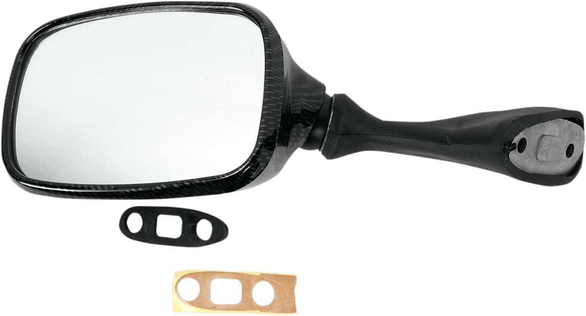 EMGO 20-78222 Mirror - Side View - Carbon Fiber - Rectangle - Left - Suzuki