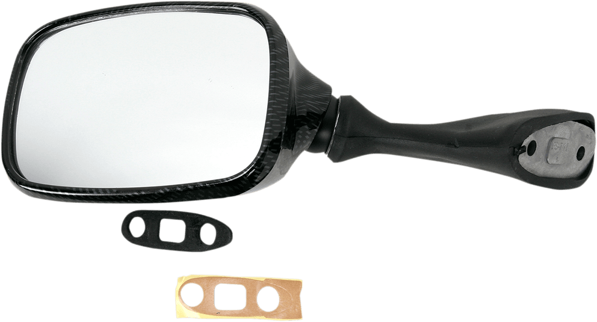 EMGO 20-78222 Mirror - Side View - Carbon Fiber - Rectangle - Left - Suzuki