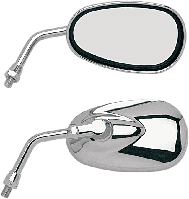 EMGO 20-86836 Mirror - 'Lil' Cruiser - Side View - Oval - Chrome - Right