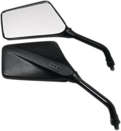 EMGO 2097110 Mirror - Trimline - Side View - Rectangle - M10 x 1.25 - Black