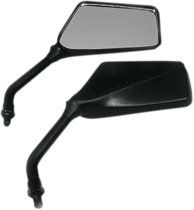 EMGO 2097120 Mirror - Trimline - Side View - Rectangle - M10 x 1.25 (Left Hand) - Black