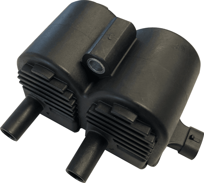 DRAG SPECIALTIES 2102-0359 Dual-Fire Ignition Coil - 12 V - Black - Harley Davidson — image 1 of 3