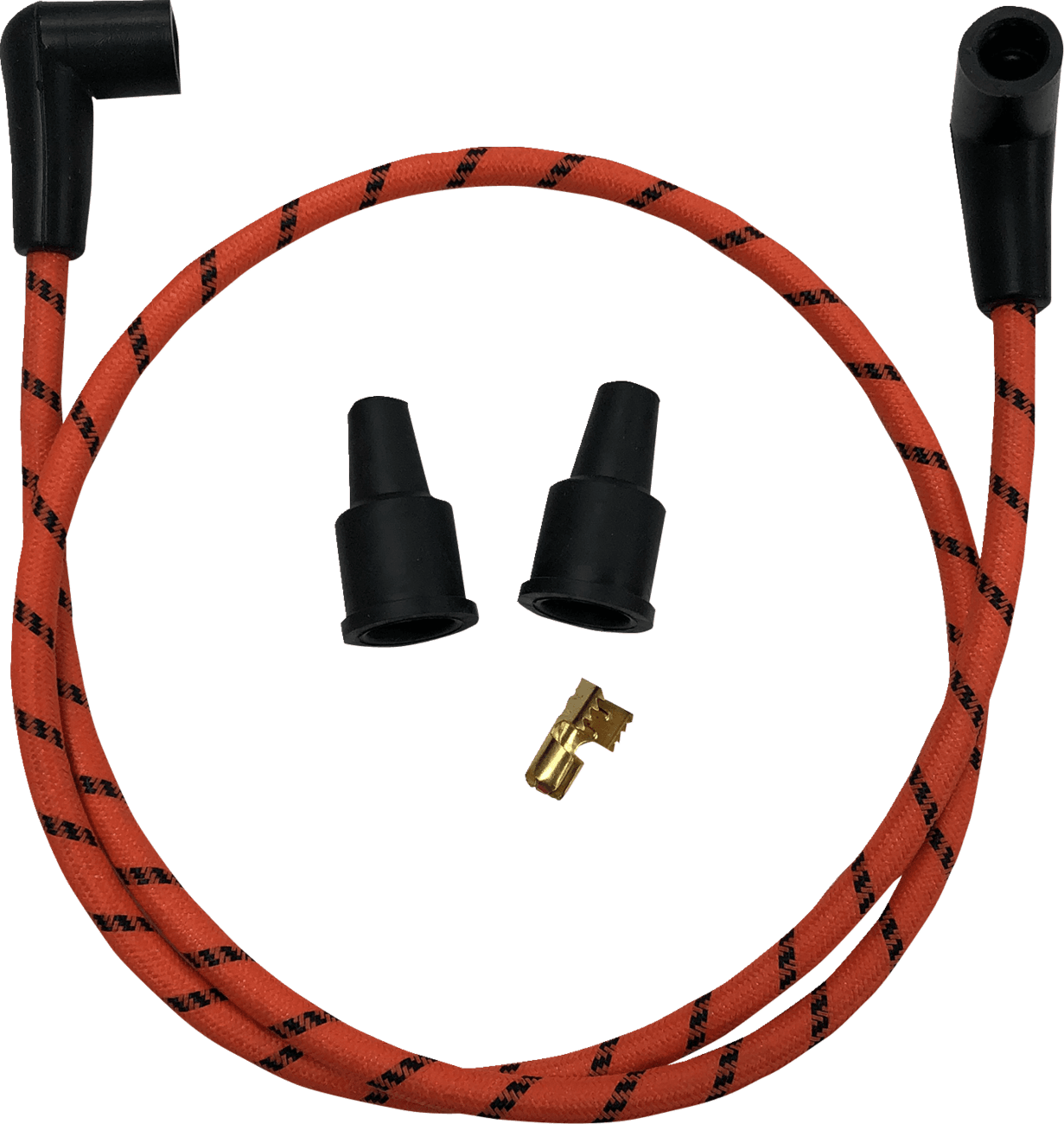 DRAG SPECIALTIES 2104-0400 Plug Wires - Braided - Orange/Black