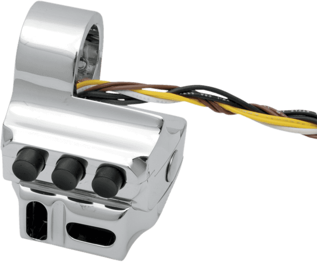 PERFORMANCE MACHINE (PM) 2106-0201 Control Switch Housing - Left Side - Hydraulic Clutch - Five Button - Chrome