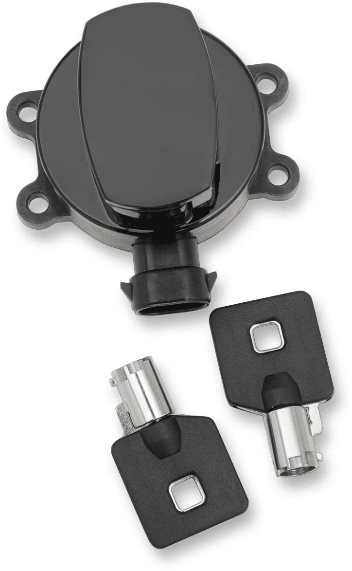 DRAG SPECIALTIES 2106-0251 Side Hinge Ignition Switch - Gloss Black — image 2 of 2