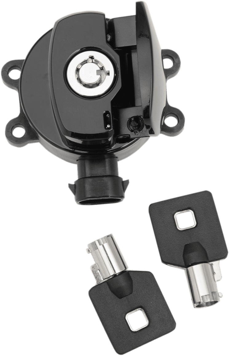 DRAG SPECIALTIES 2106-0251 Side Hinge Ignition Switch - Gloss Black — image 1 of 2