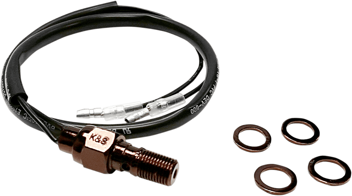 K&S TECHNOLOGIES 2106-0354 Hydraulic Brake Light Switch - M10 x 1.25 mm - Black