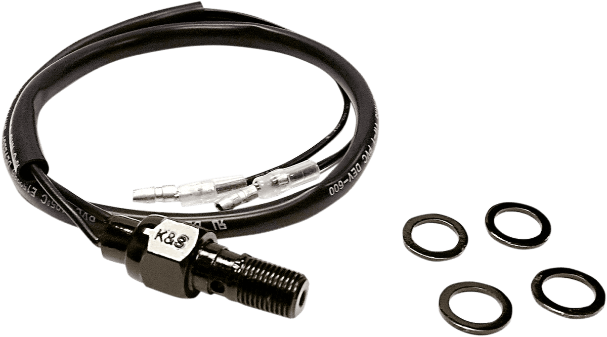 K&S TECHNOLOGIES 2106-0355 Hydraulic Brake Light Switch - M10 x 1.0 mm - Black