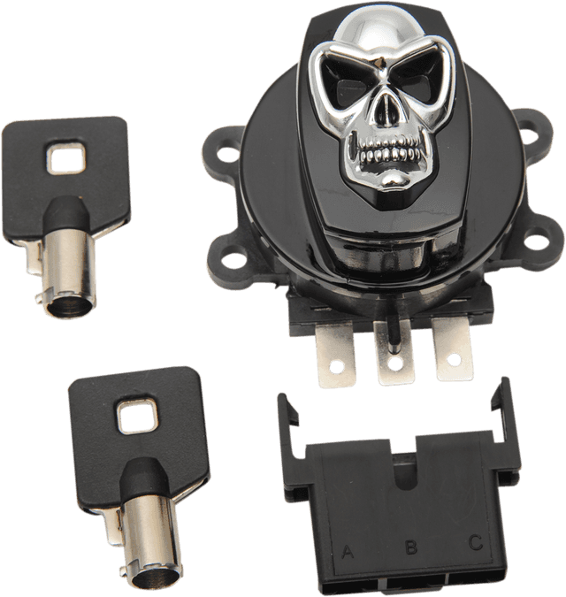 DRAG SPECIALTIES 2106-0423 Ignition Switch - Skull - Black — image 1 of 2