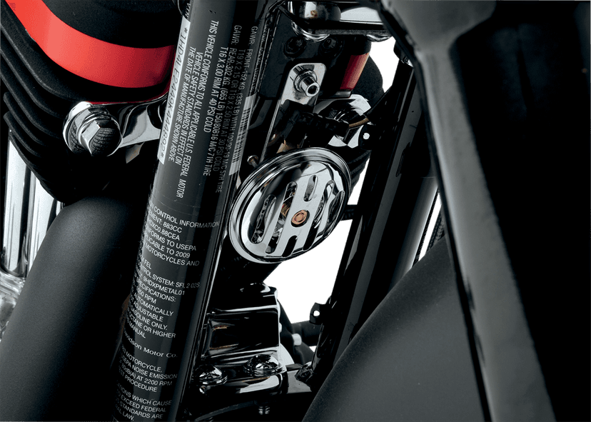 DRAG SPECIALTIES 2107-0045 Horn - 2-1/2" - Slotted - Chrome — image 2 of 2