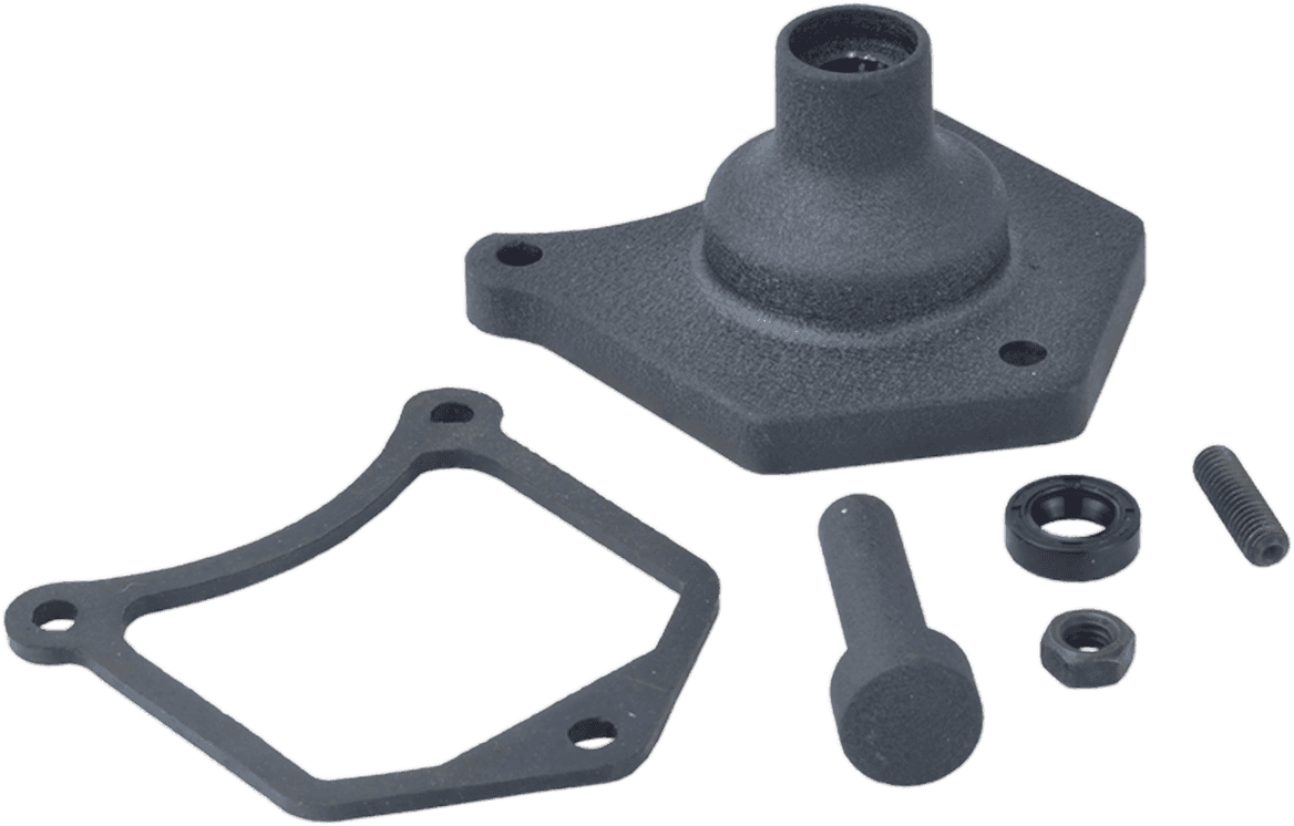 DRAG SPECIALTIES 2110-0993 End Cover - Solenoid/Starter Button - Black Wrinkle