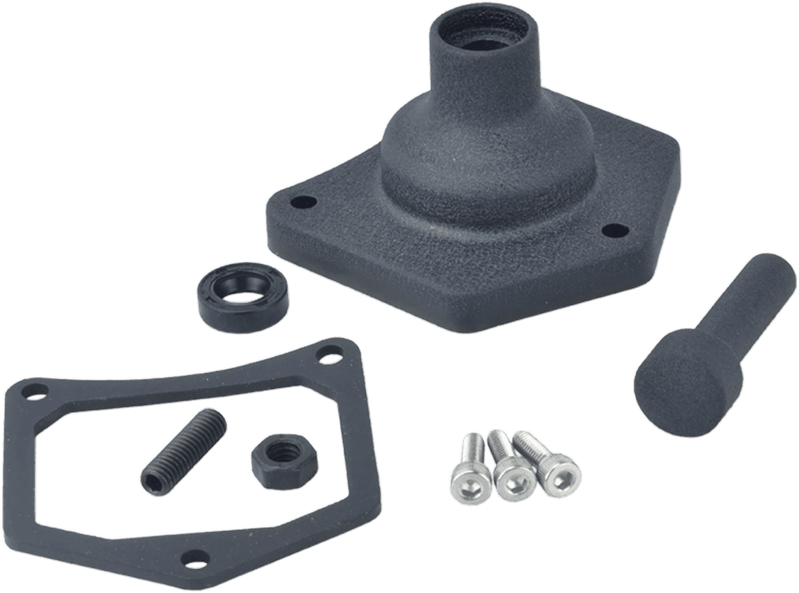 DRAG SPECIALTIES 2110-0995 End Cover - Solenoid/Starter Button - Black Wrinkle