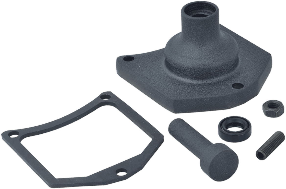 DRAG SPECIALTIES 2110-0997 End Cover - Solenoid/Starter Button - Black Wrinkle