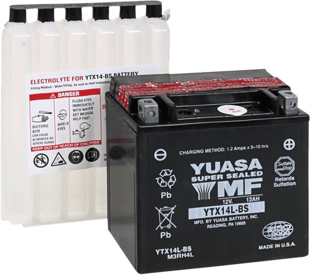 YUASA 2113-0016 AGM Battery - YTX14L-BS - .69 L