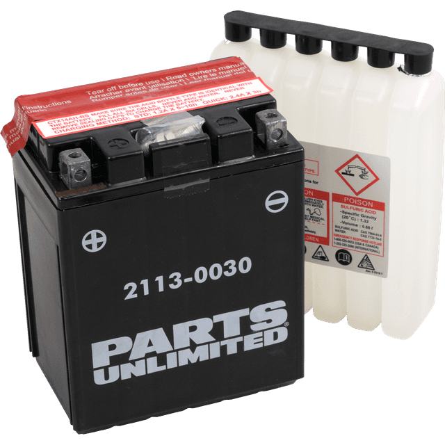 PARTS UNLIMITED 2113-0030 AGM Battery - YTX14AHBS .798L — image 1 of 2