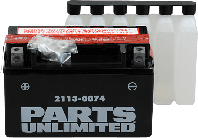 PARTS UNLIMITED 2113-0074 AGM Battery - YTX7A-BS .35 L