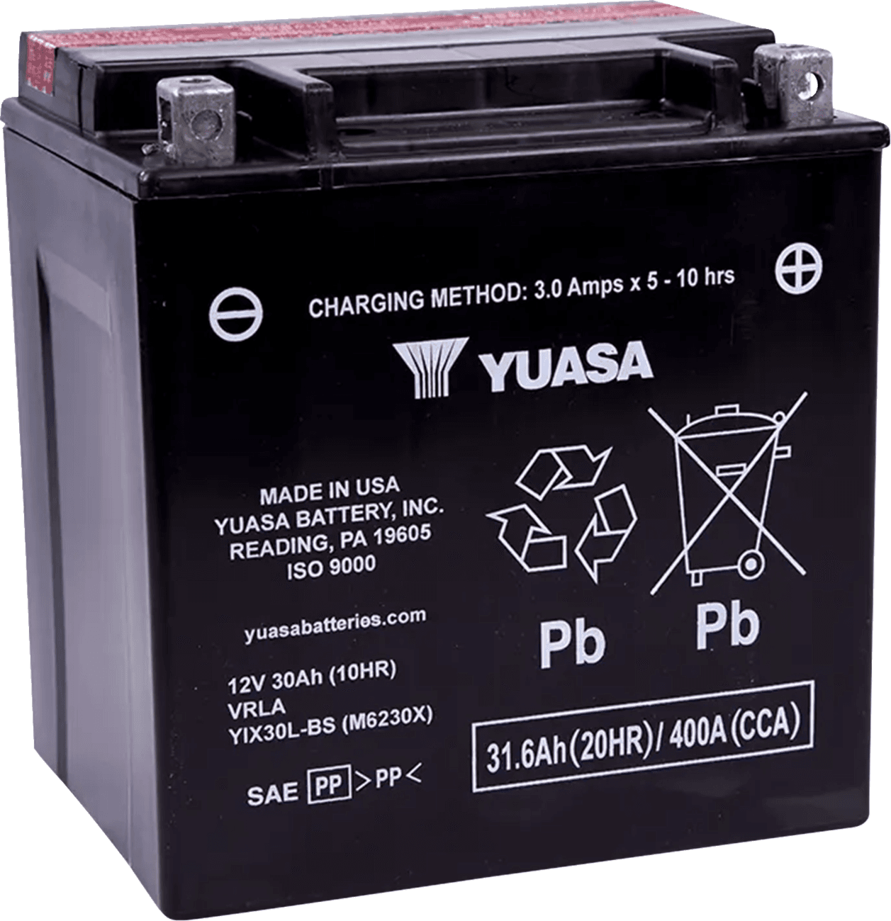 YUASA 2113-0102 AGM Battery - YIX30L-BS - 1.4 L
