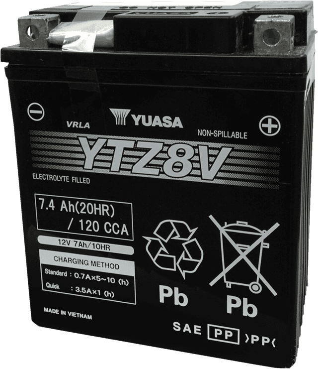 YUASA 2113-0492 AGM Battery - YTZ8V