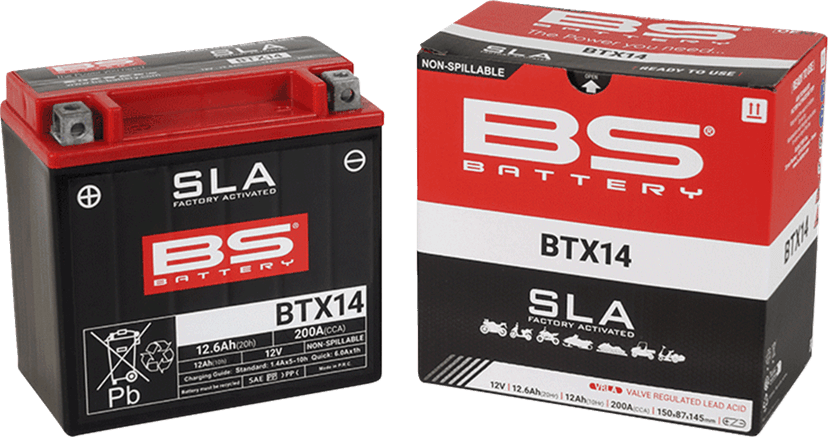 BS BATTERY 2113-0633 Battery - BTX14 (YTX) — image 2 of 2