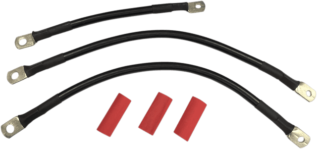 DRAG SPECIALTIES 2113-0661 Black Battery Cable Set - '99-'08 FL