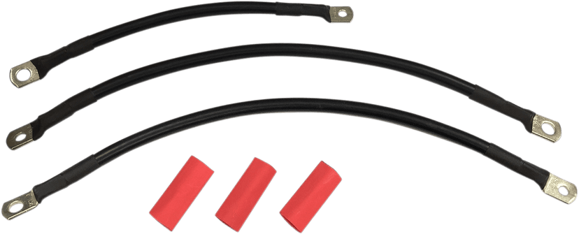 DRAG SPECIALTIES 2113-0663 Black Battery Cable Set - '94-'09 Dyna