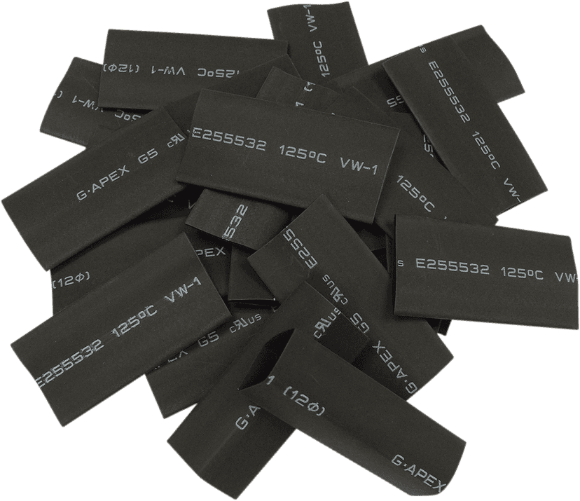 DRAG SPECIALTIES 2113-0678 Heat Shrink tube - 25PK - Black