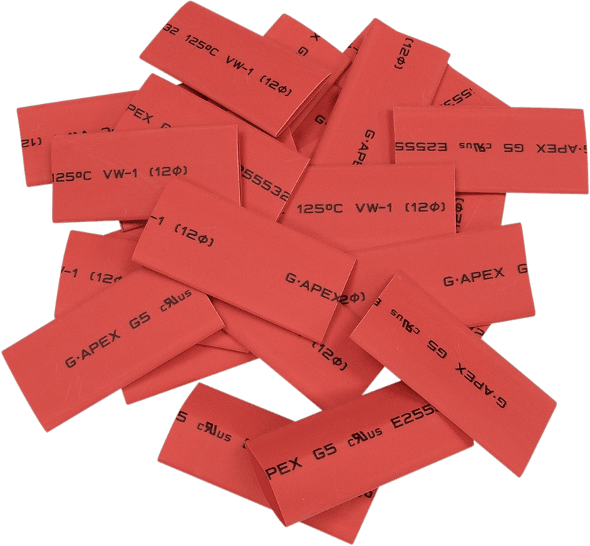 DRAG SPECIALTIES 2113-0679 Heat Shrink tube - 25PK - Red