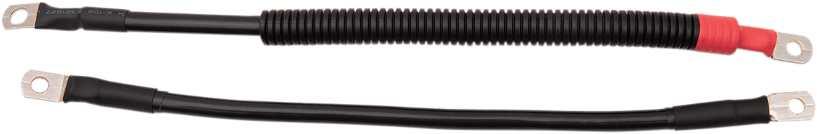 DRAG SPECIALTIES 2113-0735 Black Battery Cable Set - '10-'13 XL
