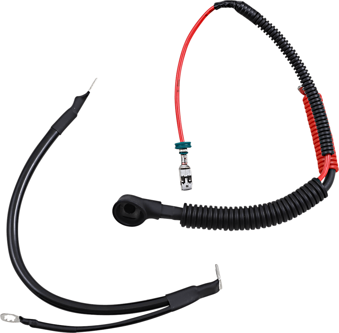 DRAG SPECIALTIES 2113-0736 Black Battery Cable Set - '09-'13 FLH/T