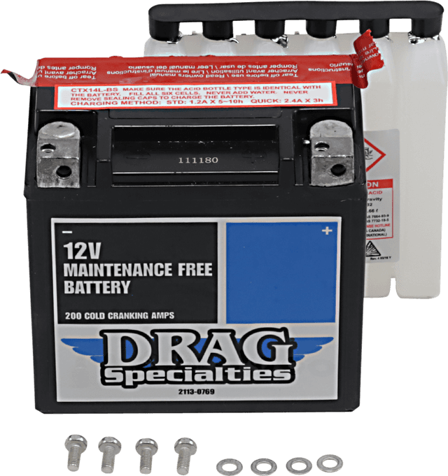 DRAG SPECIALTIES 2113-0769 AGM Battery - YTX14LBSFT