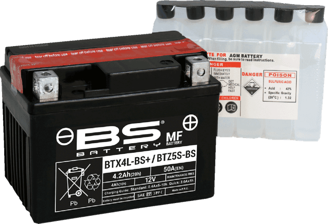 BS BATTERY 2113-0850 Battery - BTZ5S-BS / BTX4L-BS (YTZ / YTX)
