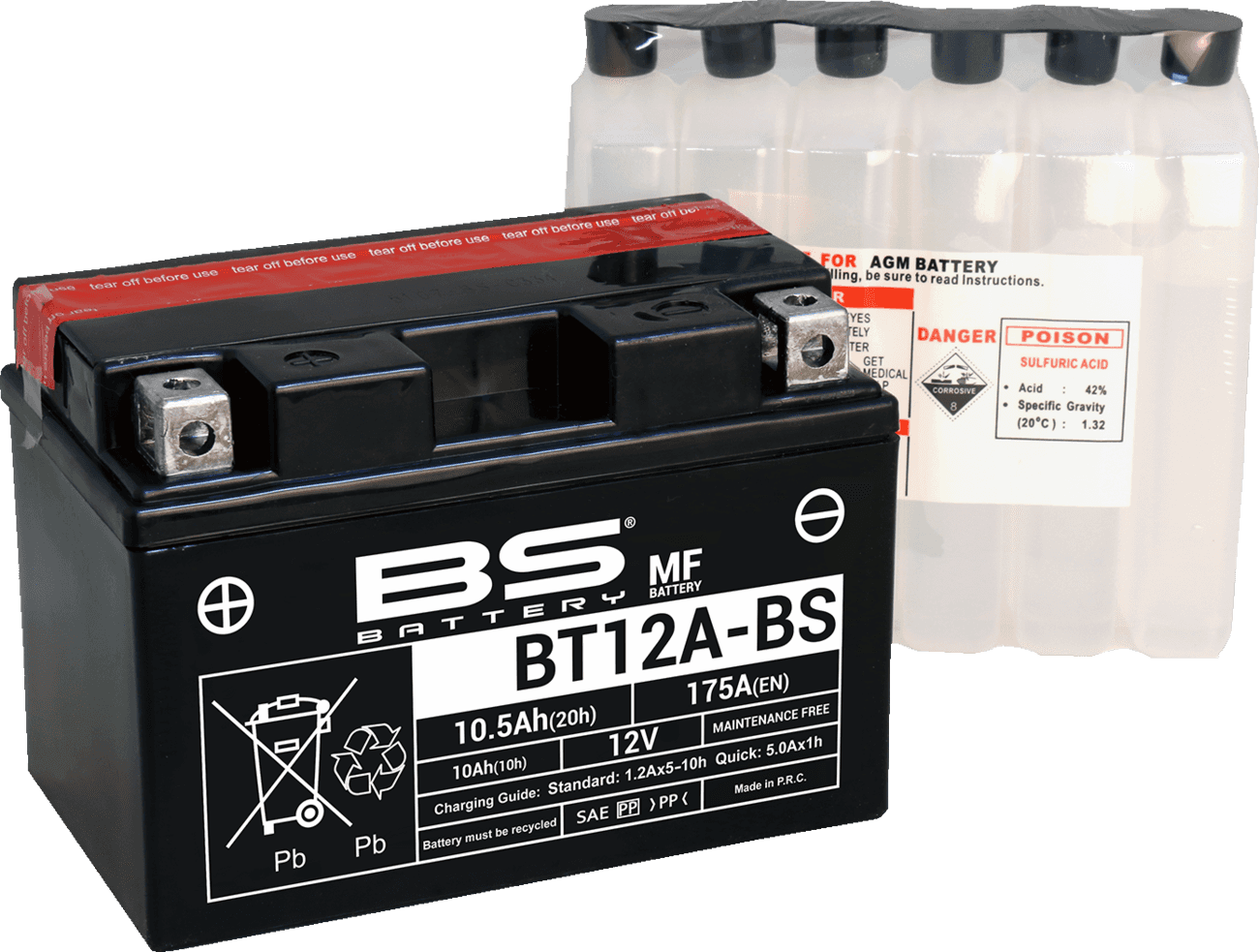 BS BATTERY 2113-0860 Battery - BT12A-BS (YT)
